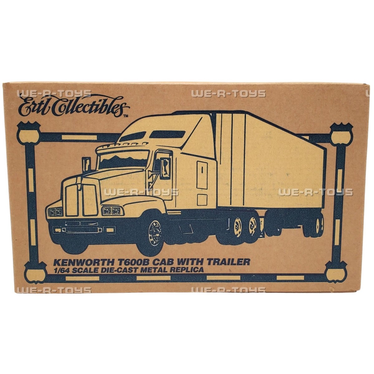 ERTL Collectibles Kenworth T600B Cab With Trailer 1/64 Scale Die