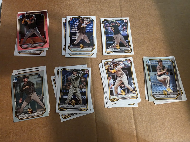 Lot of 31 San Diego Padres 2026 Bowman baseball cards