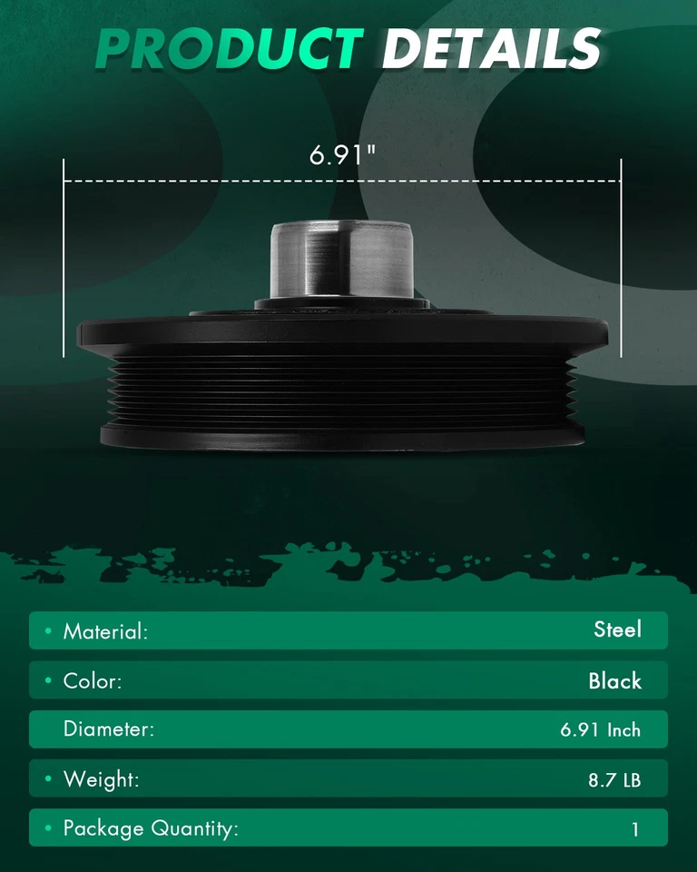 Гармонический балансировщик для Ford F-150 F-250 F-350 E-150 E-250 E-350 Econoline 4,9 л - Изображение 3 из 4