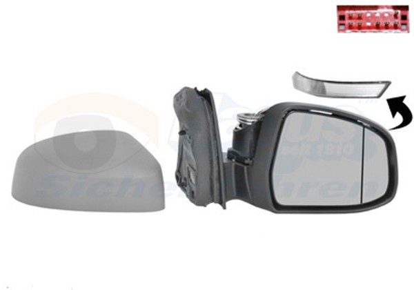 AußEnspiegel Hagus VAN Wezel 1945808 FüR Ford Focus Komplettspiegel AsphäRisch 3-image