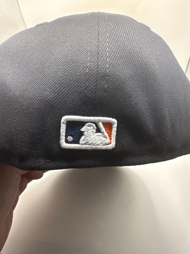 Gorra ajustada New Era 59Fifty Detroit Tigers azul marino y naranja talla 7 1/8 MLB Foto 4 de 4