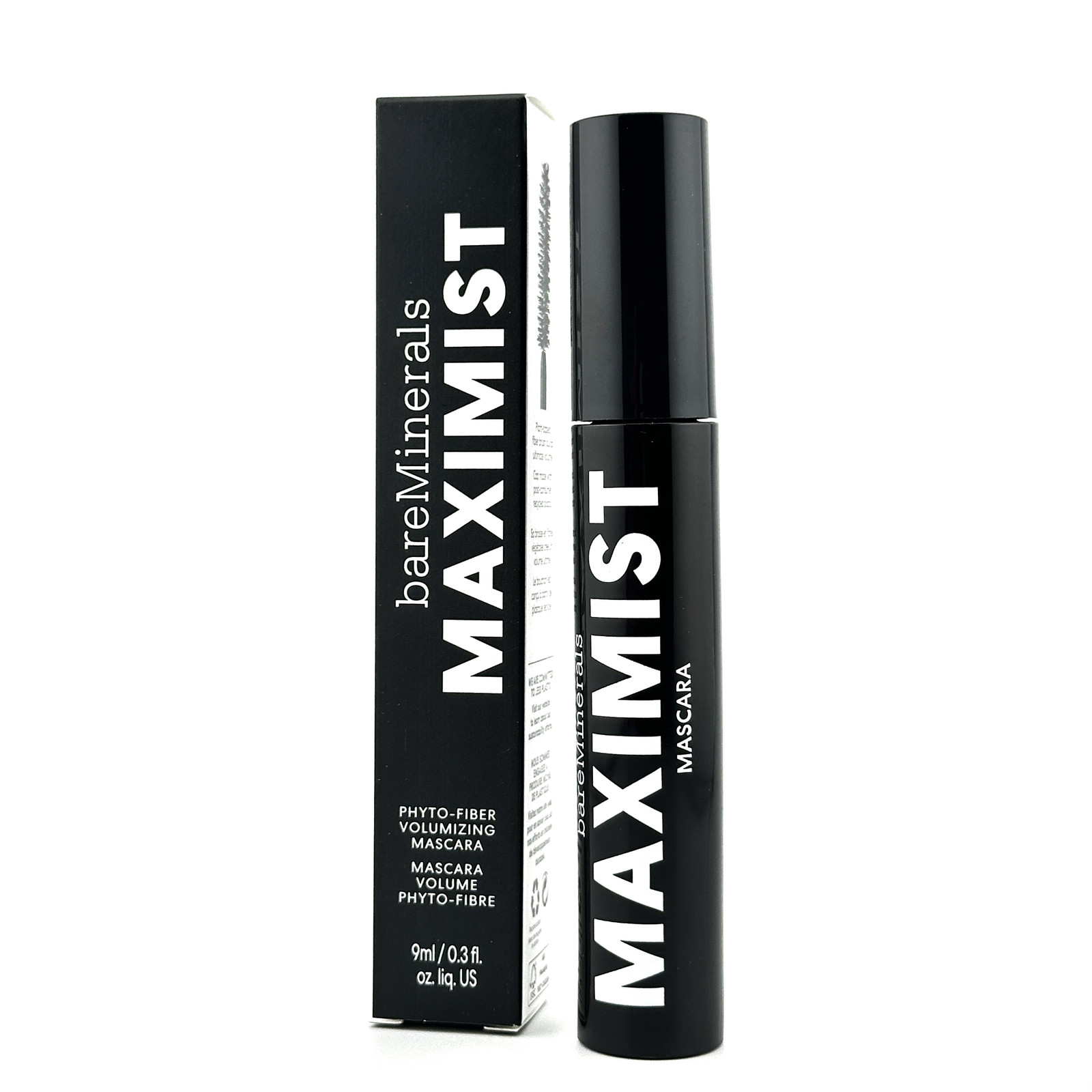 🌟 bareMinerals Maximist Phyto-Fiber Volumizing Mascara – Maximum Black – 9 mL