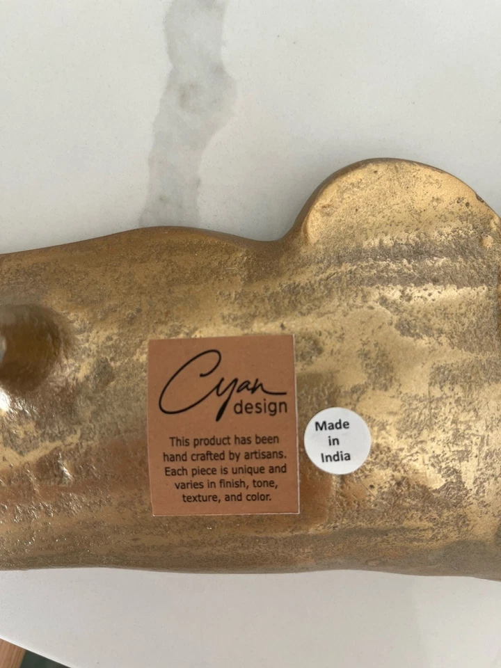 Decoración Kavana de The Import Collection - Bandeja de hojas Massena en dorado Foto 3 de 4