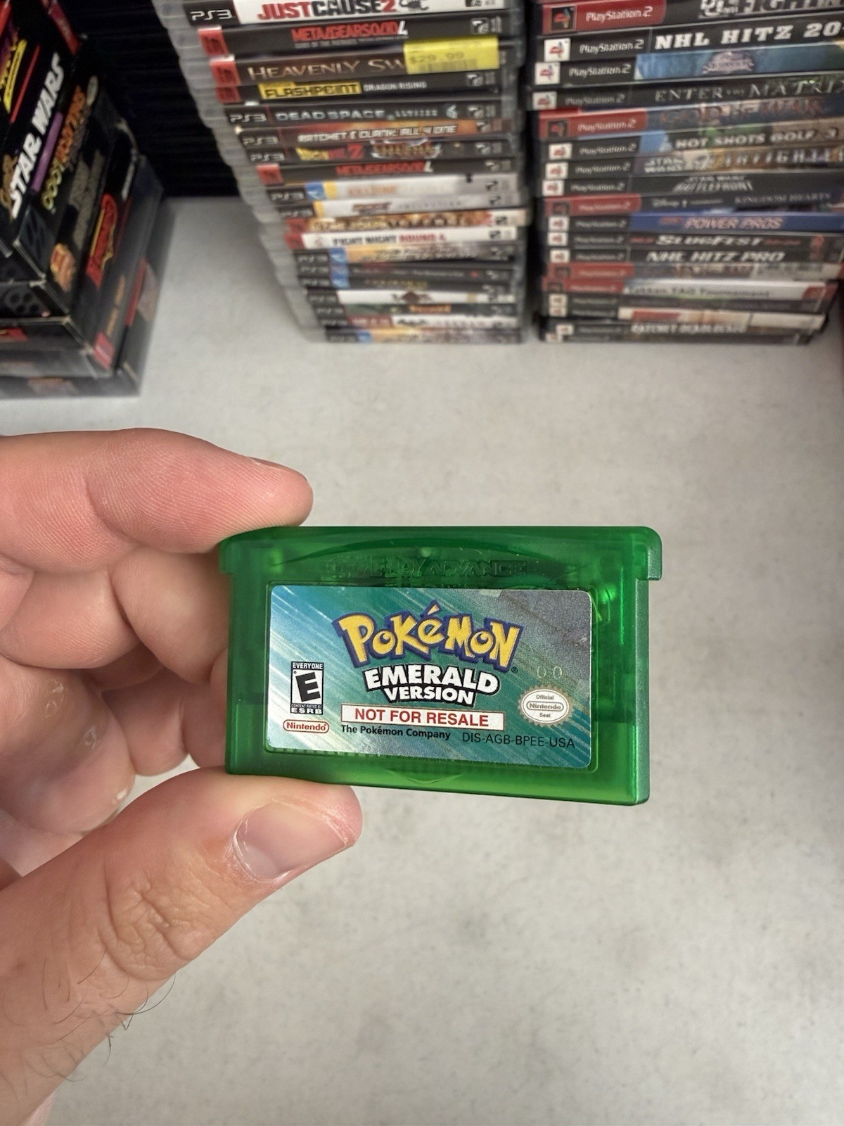 Authentic Pokemon Emerald NFR Not For Resale GBA Demo Kiosk Promo Store Display
