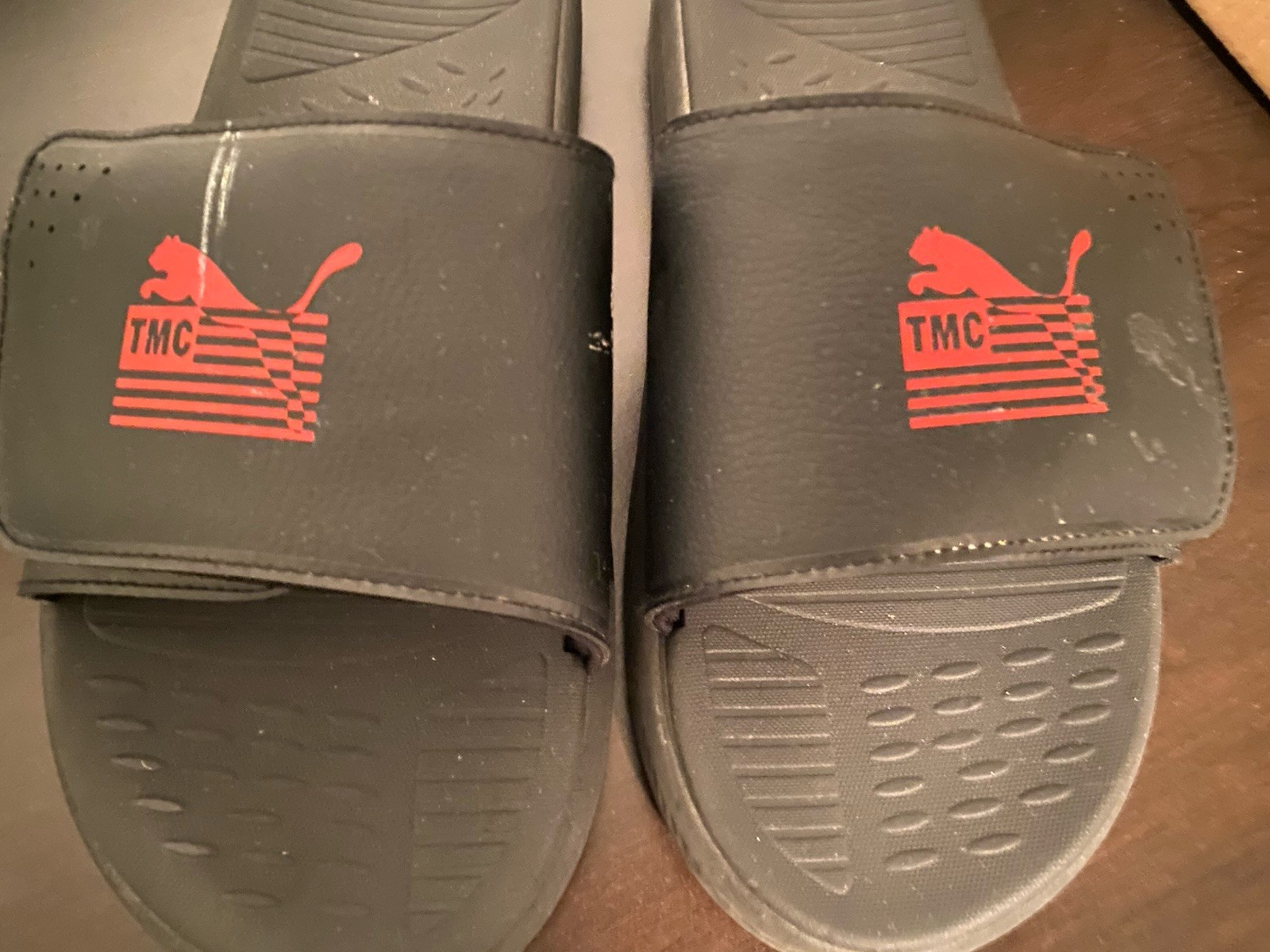 Puma x TMC Softride Slides - Nipsey Hussle "TMC- Black/Red S