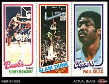 1980 Topps Sidney Moncrief / Lonnie Shelton / Paul Silas 151 / 260 / 220 7 - NM