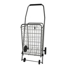Apex 37.6 in. H X 14.8 in. W X 18.5 in. L Gray Collapsible Shopping Cart