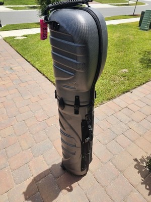 Bag Boy Hard Shell Carbon Fiber Wheeled Golf Travel Bag/Case Black/Gray 5-Way
