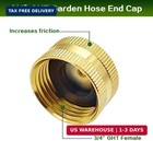3/4" Female Brass Garden Hose End Cap with Washers for Sealing Splitter Irrig...