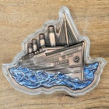 5 Oz 999 Copper RMS TITANIC Colorized High Relief Limited Mintage - Stackable