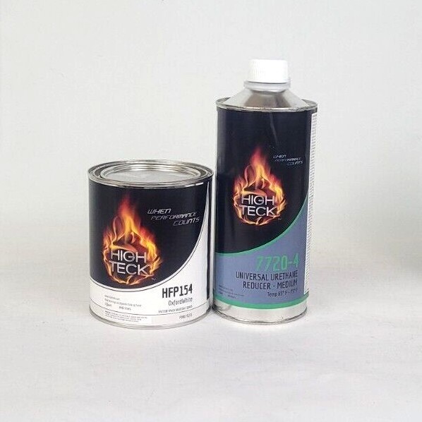 Oxford White Basecoat Paint Quart Ford YZ HIGH TECK HFP154 & Reducer eBay