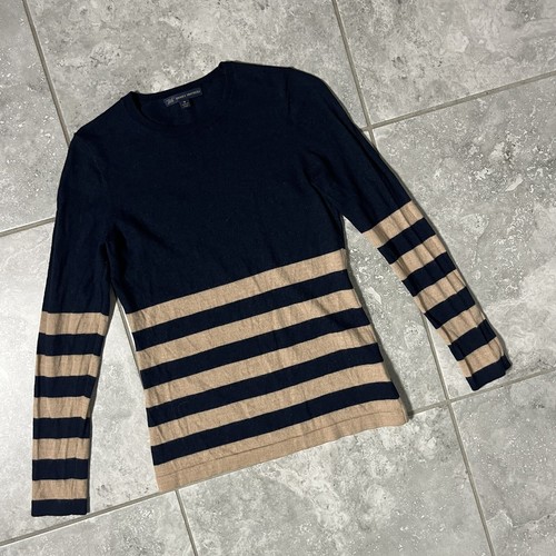 Brooks Brothers 346 Merinowolle Langarm Strick Pullover Pulli gestreift marine M - Bild 6 von 16
