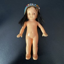 Vintage Irwin celluloid Early Kewpie Doll Native American Rare