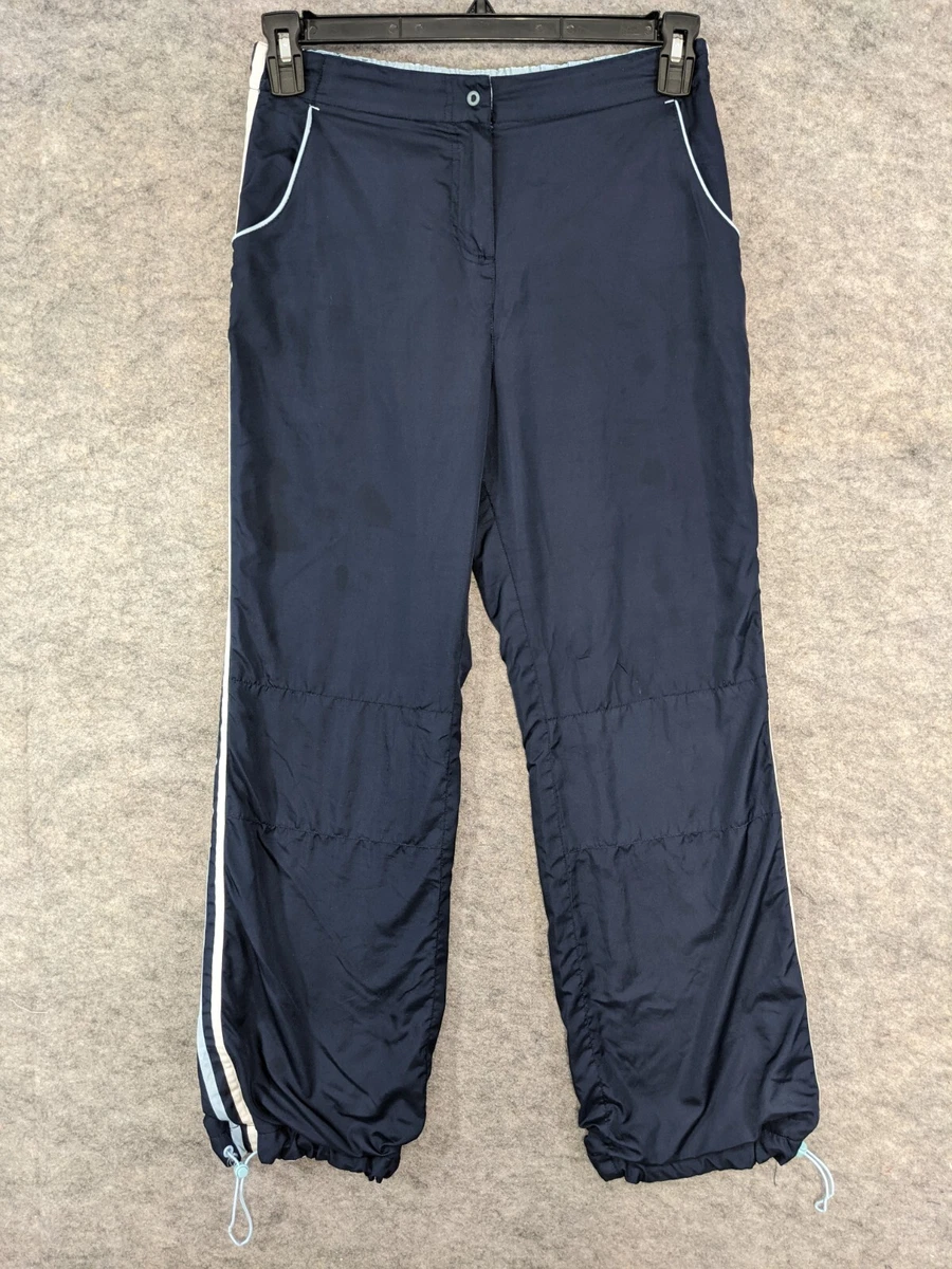 SJB Active Track Pants Womens Small Blue Lined Jersey Knit Zip