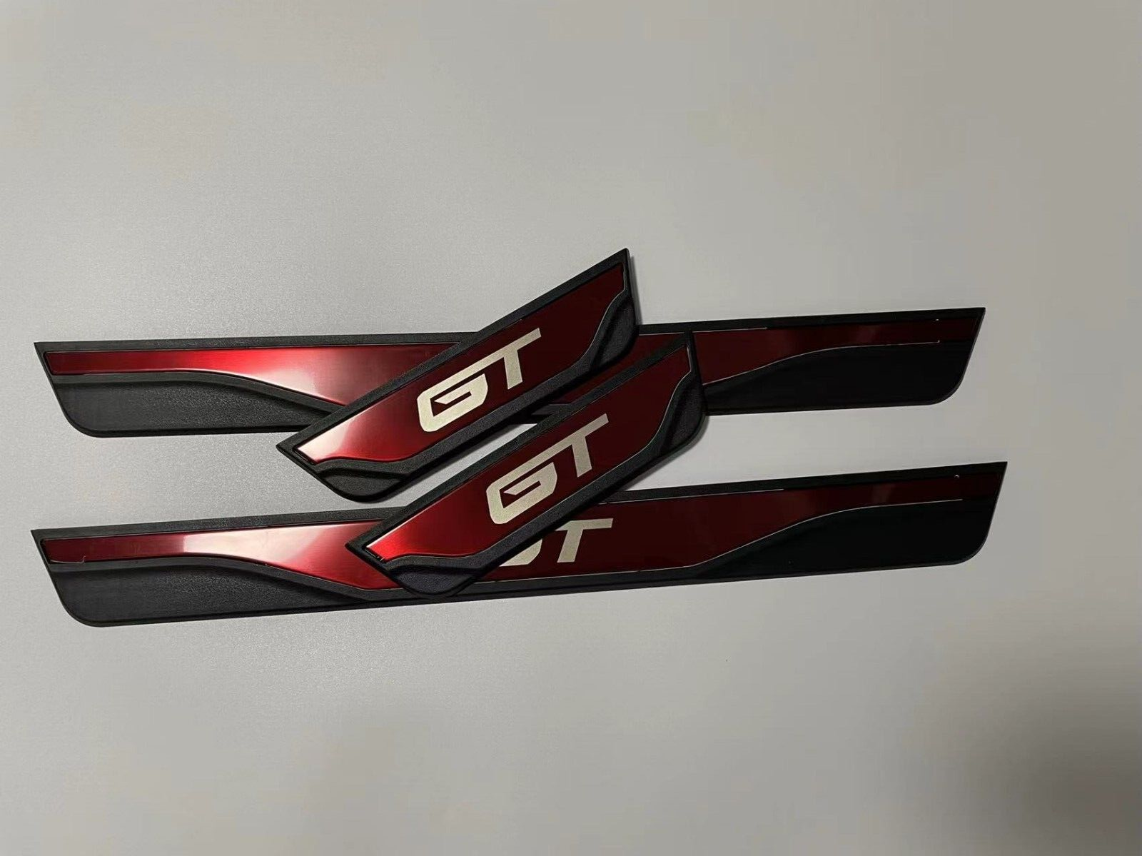 Red Car Accessories Door Sill plate Guard Protector Cover For Kia Forte