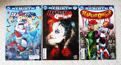 HARLEY QUINN #1, #2, #3 - DC UNIVERSE REBIRTH 2016 - FULL STORY ARC! BRAND NEW!