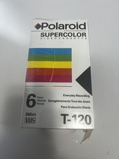 Vintage Lot Of 5 Polaroid Supercolor T-120 Blank VHS Tapes Brand New Sealed