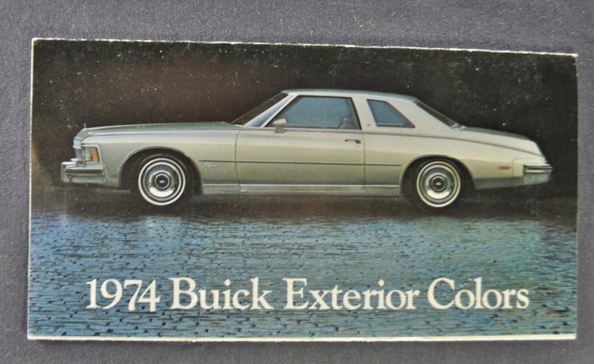 1974 Buick Paint Chip Colors Brochure Skylark Century LeSabre