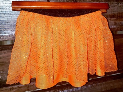Way To Celebrate Halloween Orange Gold Glitter 2T Toddler Girl TUTU Skirt 