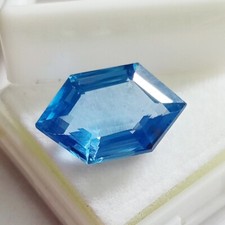 Blue Aquamarine Loose Gemstone Fancy Cut Certified 9.70 Ct Treated Natural