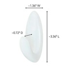 Medium Bath Hook Value Pack, Frosted, 6 Wall Hooks, Bathroom Organization