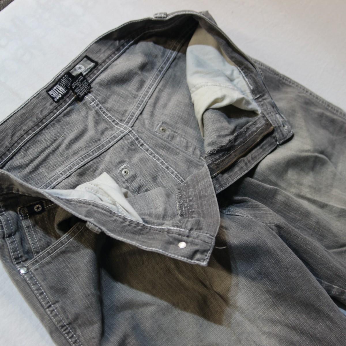 SouthPole Jeans Mens 34x30 Gray Y2K Jesse Pinkman Skater