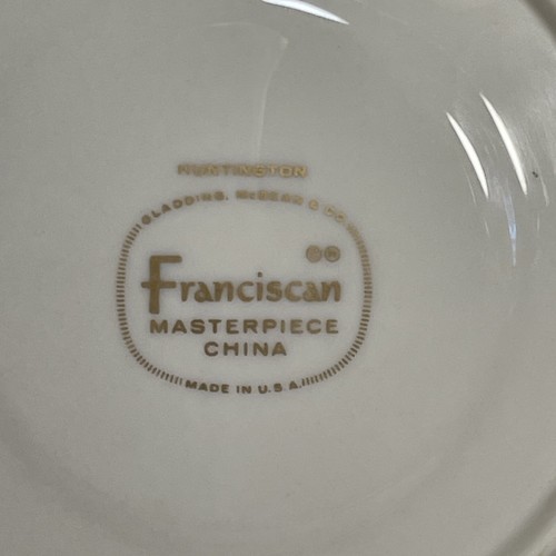 Franciscan HUNTINGTON Cup & Saucer Platinum Trim Gladding McBean Mark - Picture 6 of 6