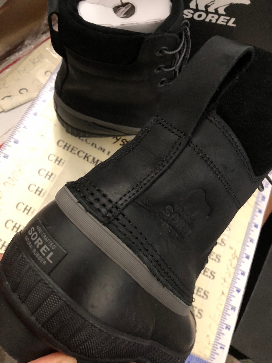 New SOREL Mens Cheyanne II Black Waterproof Leather Duck  display picture 3