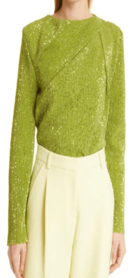 stine goya green sequin dress Olivia Emerald Green Midi Dress 6 (US)