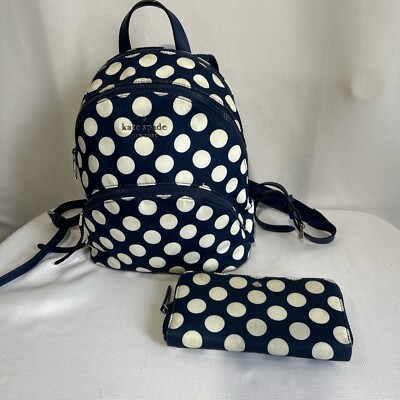Kate Spade Polka Dot Karissa Nylon Seaside Small Backpack  display picture 1
