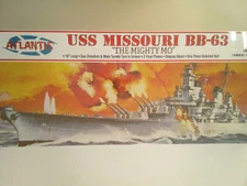 USS Missouri BB-63, The Mighty Mo, 16" Long Model Kit by Atlantis, Sealed, WW2