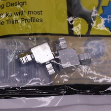 (2-Pk) TrimMaster Square Inside Corner Tile Edging Trim Polished Chrome 3/8"