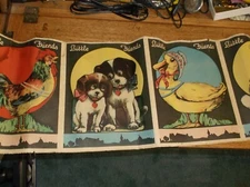 ANTIQUE 'LITTLE FRIENDS" wall paper border  10" x 30"