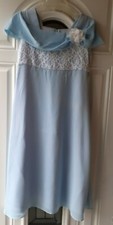 2-hip by Wrapper girl's long dress. Size: S 7-8 . Color:Light Blue. Sleeveless.