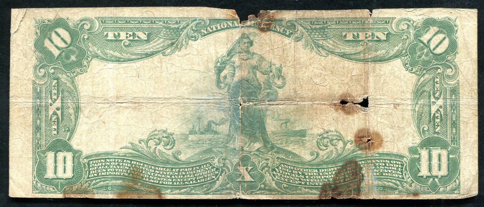 1902 10 THE 1ST NATIONAL BANK OF GROVETON, TX NATIONAL CURRENCY CH