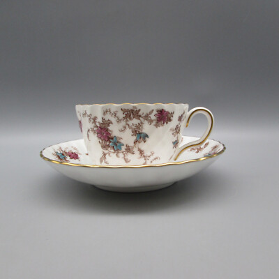 Minton English Fine  Bone China ANCESTRAL Cup & Saucer Sets - Set of Four
