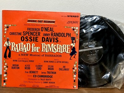 RARE Ballad For Bimshire Musical Of Barbados London Records Burgess Davis Vinyl