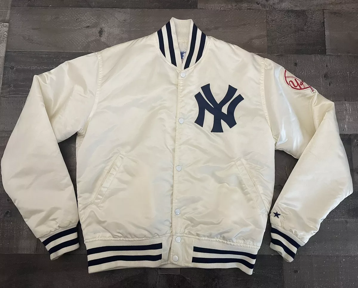 New York Yankees Vintage 90s White Satin Jacket