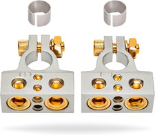 Terminales de bater a de calibre 0/4/8 o 10 con calzas: positivo y negativo