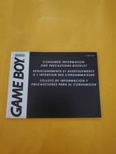 Game Boy Precautions U DMG-USA-7 Instruction Booklet Manual Only Authentic