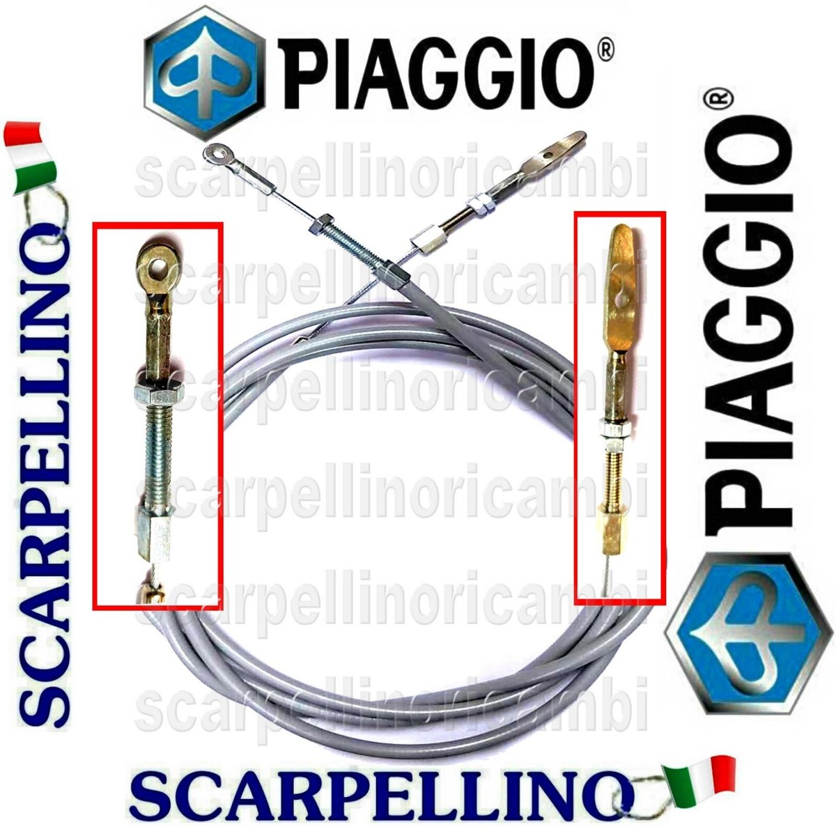 Trasmissione Filo Cavo Retromarcia Per Piaggio Ape TM 703 - Ricambio Originale Piaggio - Foto 4