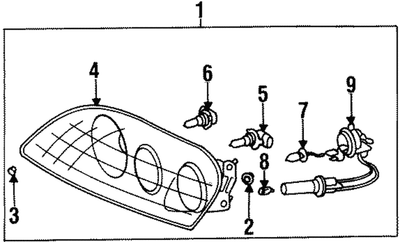 Toyota OEM 97-98 Supra-headlight Headlamp Socket Left 811651B230 