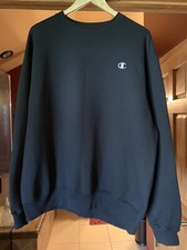 EUC CHAMPION MENS FLEECE LINED SWEATSHIRT BLACK XL LONG SLEEVED