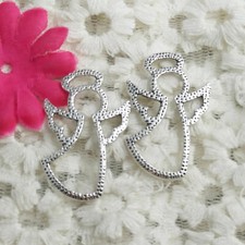 Free Ship 40 Pcs Antique Silver Angel Charms Pendant 35X23MM H-288