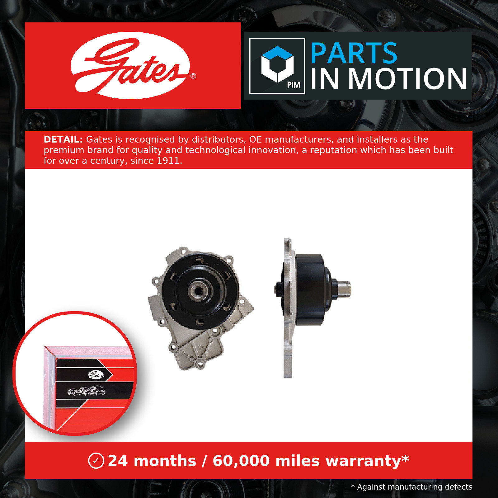 GATES WATER PUMP - WP0182 - Image 3