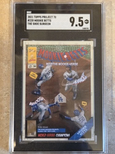 2021 TOPPS PROJECT 70 #220 MOOKIE BETTS BY The SHOE SURGEON SGC 9.5 MT+