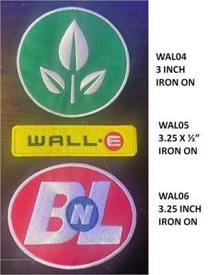 WALL: E  CARTOON MOVIE THREE (3) PATCH SET - WAL04-06 - $12