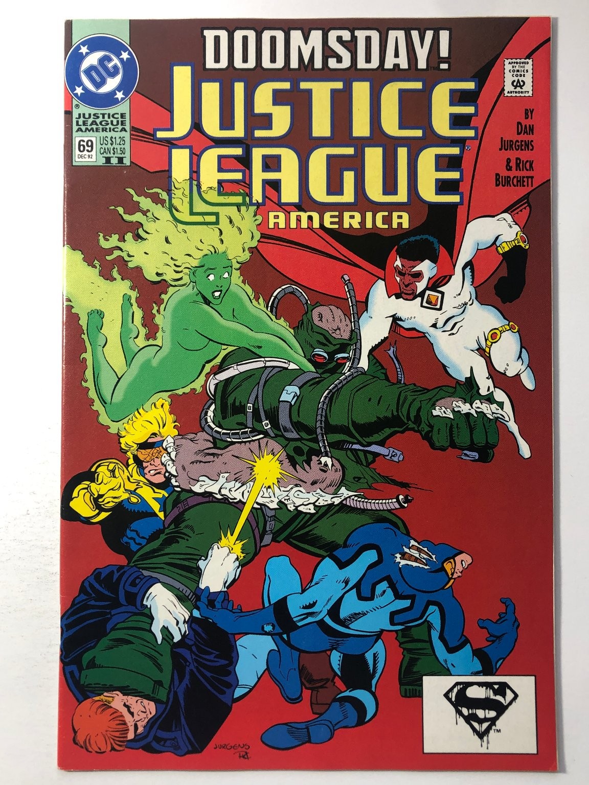 Justice League America #69 2nd Print DC Comics Doomsday Dan Jurgens 1992