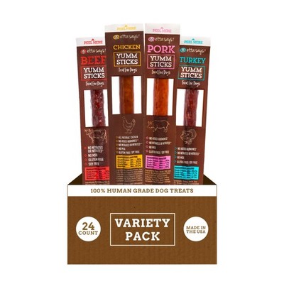 etta says! Yumm Sticks - Real Meat Dog Jerky Treats - Beef, Chicken, Pork, an...