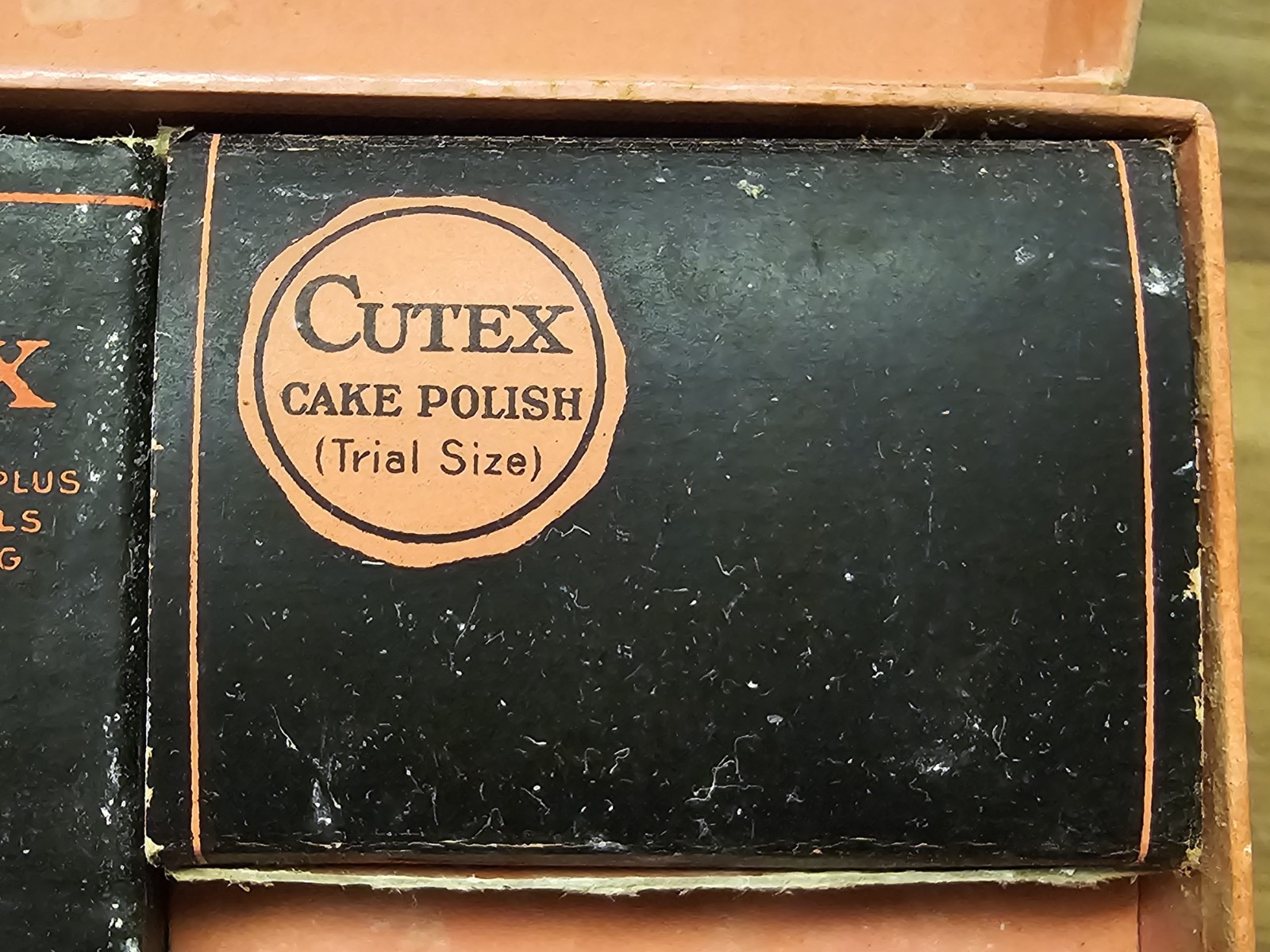 Vintage Cutex Nail Caddy Set Cuticle Paste Polish Vanity Set Pink And Black Box